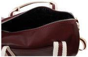 Klasyczna mini torba na beczkę Freda Perry'ego - Oxblood/Ecru Cream