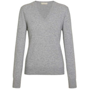 falke-pure-cashmere-v-neck-sweater---heather-grey-34331459