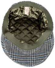 Płaski kaszkiet Dents Stanwick Tweed - niebieski