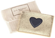 Etui na karty Elie Beaumont Heart – złote/granatowe