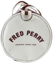 Klasyczna mini torba na beczkę Freda Perry'ego - Oxblood/Ecru Cream