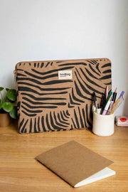 Hindbag Ava Mała torba na laptopa 13 cali - Cinnamon Zebra Brown