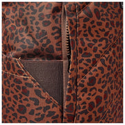 Roka Canfield B Średni plecak z płótna z recyklingu - Mini Leopard Brown
