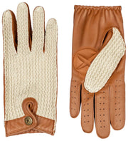 Skórzane rękawiczki do jazdy Dents The Suited Racer Hatcher – Cognac Tan