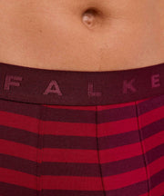 Bokserki Falke Daily Comfort w paski - bordowe