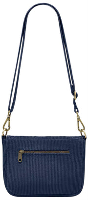 Torba na ramię Hindbag Margault - aksamitny granatowy