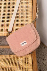 Torba na ramię Hindbag Margault Teddy - pudrowy róż