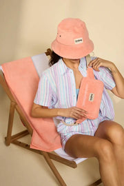 Hindbag Bob Terry Bucket Hat - koralowy róż