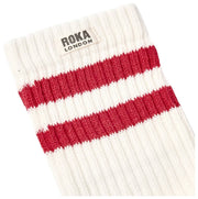 Skarpety Roka Windsor Stripe Crew - Cranberry Red
