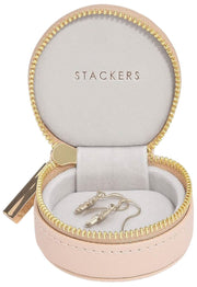 Podróżne pudełko na biżuterię Stackers Oyster - róż/złoto