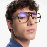 Błyszczące, niebieskie okulary do czytania Barner Jake – szylkretowy brąz