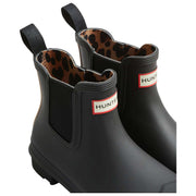 Buty Chelsea Hunter Original Leopard z paskiem na plecach – czarno/beżowe