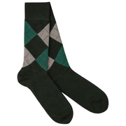 Zestaw 3 par skarpet London Sock Company Balmoral Argyle - czerwony/zielony/niebieski
