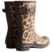 Krótkie kalosze Hunter Original Leopard - beżowy/czekoladowy brąz