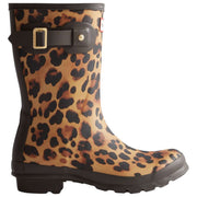 Krótkie kalosze Hunter Original Leopard - beżowy/czekoladowy brąz