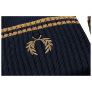 Fred Perry Wełniane rękawiczki z podwójną końcówką z merynosów Fred Perry - czarny/ciemny karmel