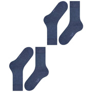Falke Happy 2 Pack Socks - Navy Mel