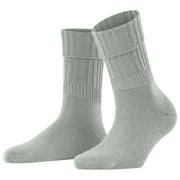 Skarpetki Falke Striggings Rib Boot - srebrnoszare