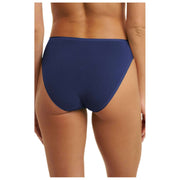 Krótkie figi Natori Bliss Bare Cotton z wysokim stanem - ciemny szafirowy granat