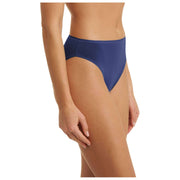 Krótkie figi Natori Bliss Bare Cotton z wysokim stanem - ciemny szafirowy granat