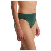 Wysokie figi Natori Bliss Bare Cotton - polerowana sosnowa zieleń