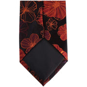 Knightsbridge Neckwear Kensington Floral Silk Tie - Black/Red