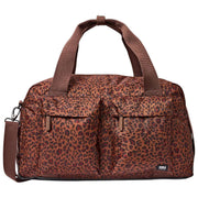 Roka Gatwick Średnia torba marynarska z płótna pochodzącego z recyklingu - Mini Leopard Brown