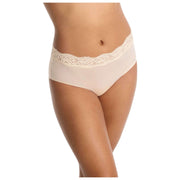 Majtki Skarlett Blue Divine Lace Trim - kremowe przy świecach