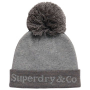 Superdry & Co Athletic Essentials Logo Knit Czapka Beanie - Glacier Marl Grey