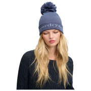 Superdry & Co Dzianina czapka beanie z logo Athletic Essentials - Mariner Navy