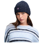 Superdry & Co Wysokiej jakości czapka beanie z dzianiny warkoczowej - Eclipse Navy
