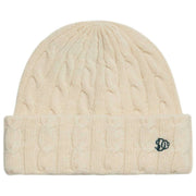 Superdry & Co Czapka typu beanie premium z dzianiny warkoczowej - naturalny krem