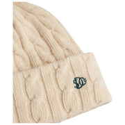 Superdry & Co Czapka typu beanie premium z dzianiny warkoczowej - naturalny krem