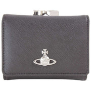 Torebka Vivienne Westwood Saffiano z małą ramką - czarna