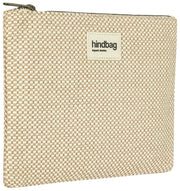 Torebka na ramię Ema Woven Medium Zapinana na zamek - Nude Beige