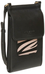 Torba przez ramię Alice Wheeler London Mini Bloomsbury - Czarna/Zebra
