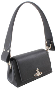 Mała torebka Vivienne Westwood Hazel Saffiano - czarna