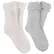 totes-toasties-2-pack-brushed-thermal-bed-socks---greyoat-beige-34475693