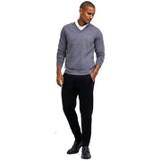 falke-lambswool-v-neck-sweater---heather-dark-grey-35072720