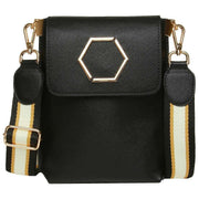 Alice Wheeler London Brompton Honeycomb Cross Body Bag - Black