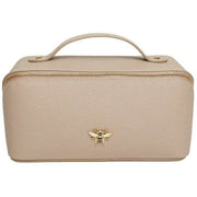 Alice Wheeler London Luxury Travel Train Case - Stone Beige