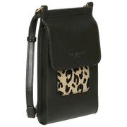 Torba przez ramię Alice Wheeler London Mini Bloomsbury - czarna/panterka