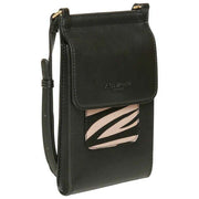 Torba przez ramię Alice Wheeler London Mini Bloomsbury - Czarna/Zebra