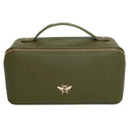 Alice Wheeler London Mini Luxury Train Case - Olive Green