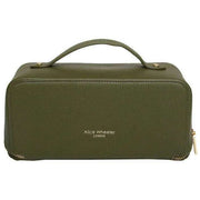 Alice Wheeler London Mini Luxury Train Case - Olive Green