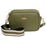 Alice Wheeler London Mini Mayfair Camera Crossbody Bag - Olive Green