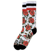 American Socks Moth Mid High Socks - White