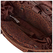 Roka Canfield B Średni plecak z płótna z recyklingu - Mini Leopard Brown