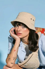 Hindbag Bob Bucket Hat - beż jutowy