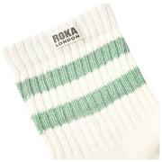 Skarpety Roka Windsor Stripe Crew - zieleń Matcha